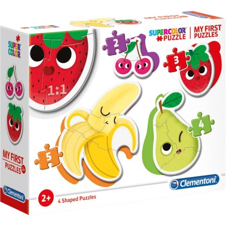CLEMENTONI Moje první tvarované puzzle Ovoce baby skládačka 4v1