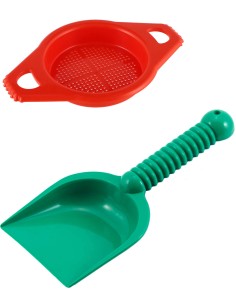 LORI 211 Lopatka + sítko plastový set na písek mix barev