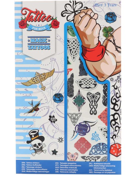 Tetování pirátské chlapecké nalepovací dětské tetovačky
