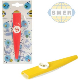 SMĚR KAZOO plastový foukací hudební nástroj 12cm 3 barvy