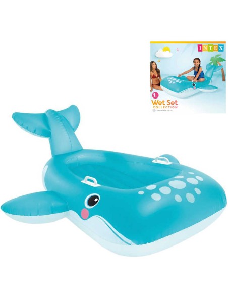 INTEX Vozidlo vodní velryba 168x140cm se 2 madly plavidlo na vodu 57567