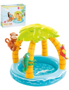 INTEX Bazének baby Tropický ostrov 119x109x66cm se stříškou 58417
