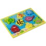 DŘEVO Vkládačka baby 3D puzzle vkládací na desce podmořský svět 8 dílků