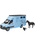 BRUDER 02674 Auto Mercedes Benz Sprinter přeprava zvířat se s koněm