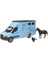 BRUDER 02674 Auto Mercedes Benz Sprinter přeprava zvířat se s koněm