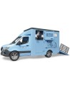 BRUDER 02674 Auto Mercedes Benz Sprinter přeprava zvířat se s koněm