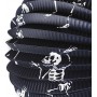 Lampion Halloween koule Kostra 25cm na svíčku / žárovku s hůlkou na baterie Světlo