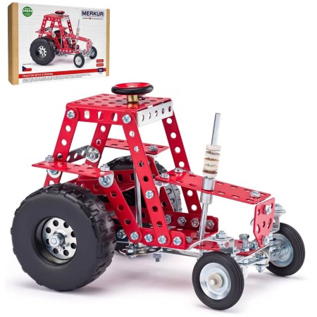 MERKUR 057 Traktor s řízením 208 dílků *KOVOVÁ STAVEBNICE*