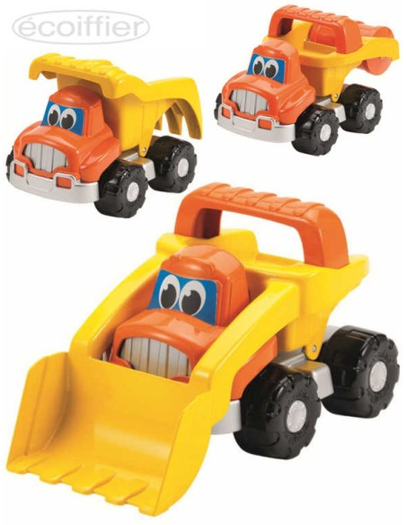 ECOIFFIER Baby autíčko stavební 23cm s očima různé druhy pro miminko