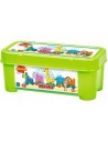 ECOIFFER Baby kostky Abrick Maxi vláček ZOO STAVEBNICE v boxu plast