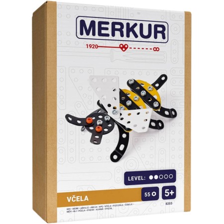 MERKUR F020 Broučci: Včela 55 dílků *KOVOVÁ STAVEBNICE*
