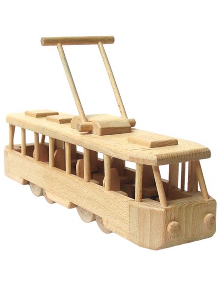 CEEDA DŘEVO Tramvaj moderní dopravní prostředky MHD *DŘEVĚNÉ HRAČKY*