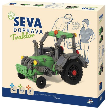 SEVA DOPRAVA Traktor polytechnická STAVEBNICE 384 dílků