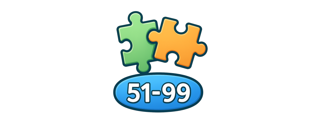 Puzzle 51 - 99 dílků